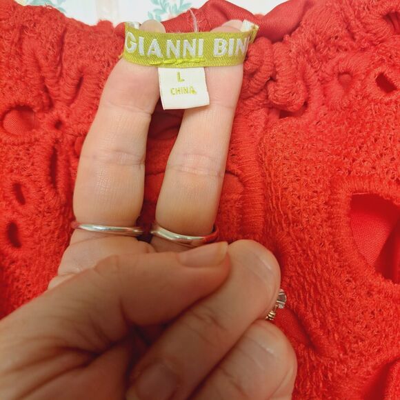 Gianni Bini Dayton Dress WOMENS Size L Original MSRP $129 poppy floral cutout - Picture 2 of 6